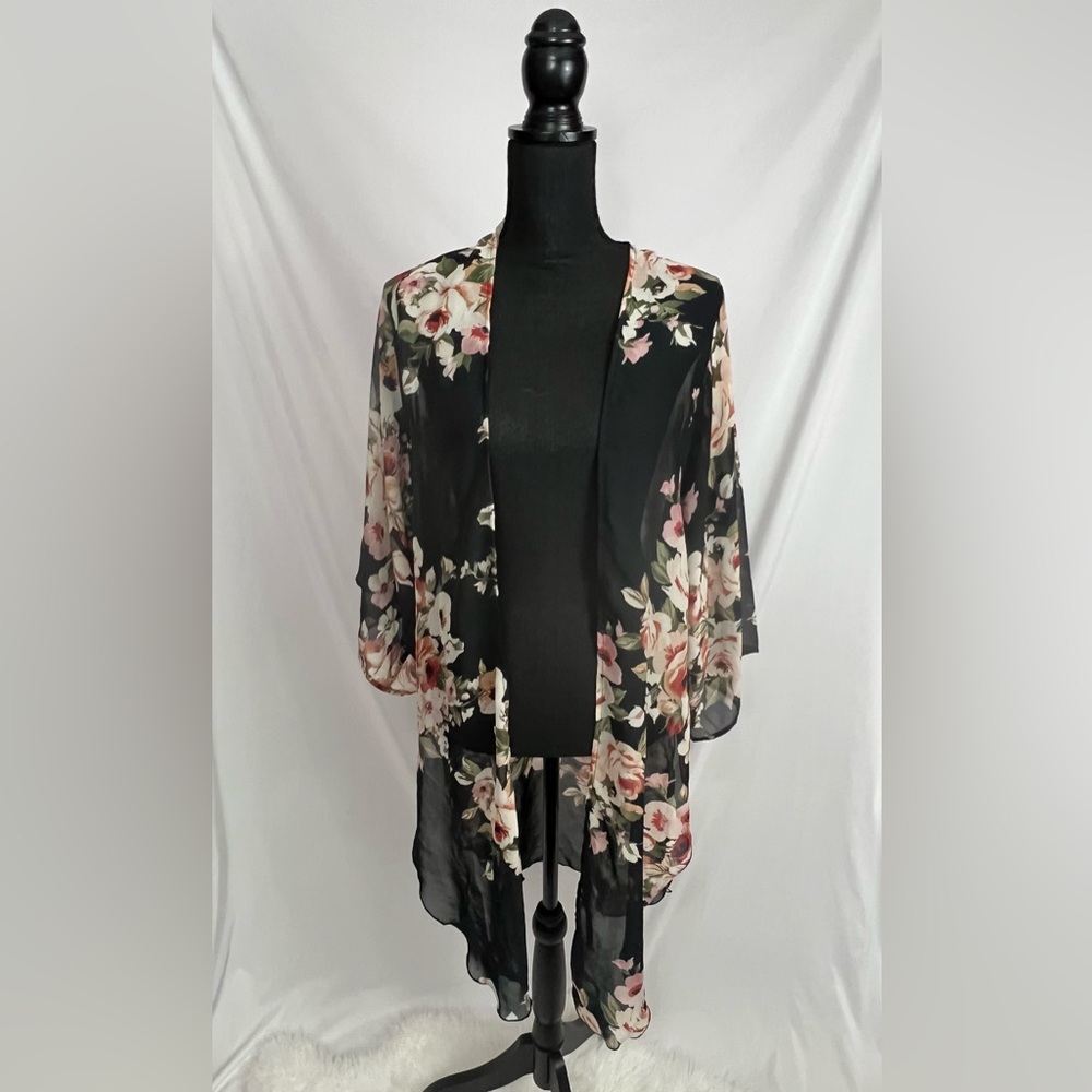 Black Floral Wrap